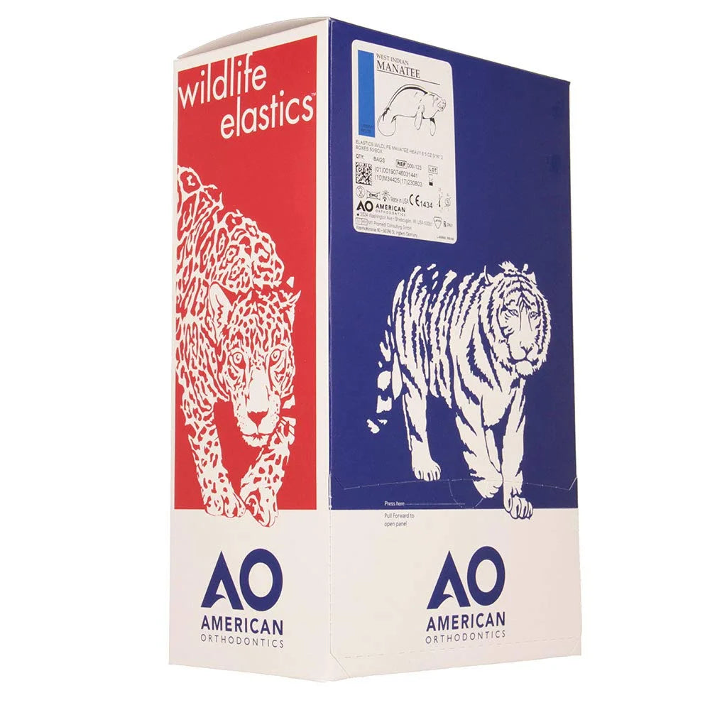 American Orthodontics Blue Whale Elastics, 5/16 in, 14 oz, Latex, Maximum
