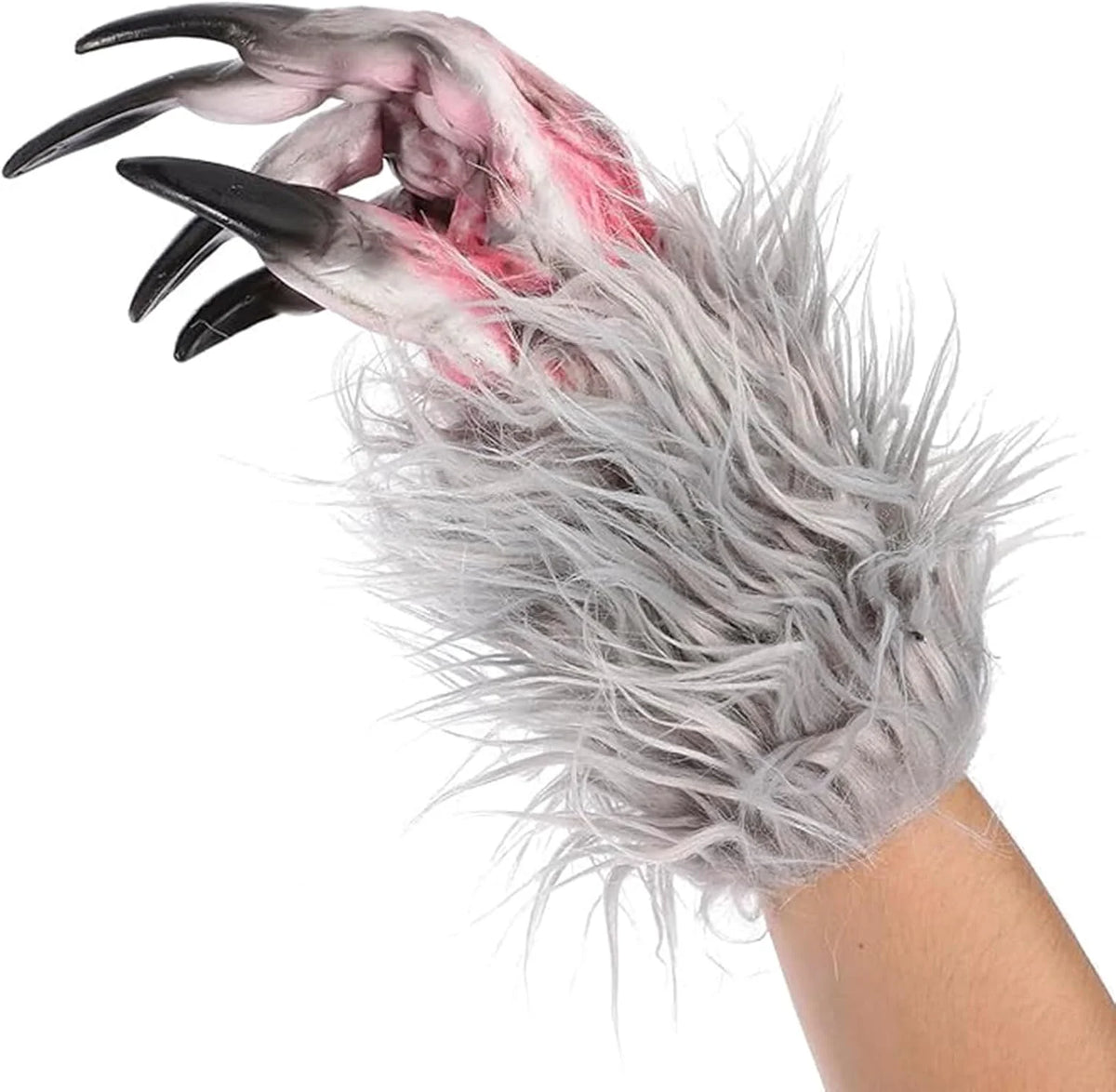 BXT Adults Lifelike Latex Halloween Ape Claws Animal Paws Gloves Mittens Cosplay Costume Props Furry Papion Gorilla Handwear