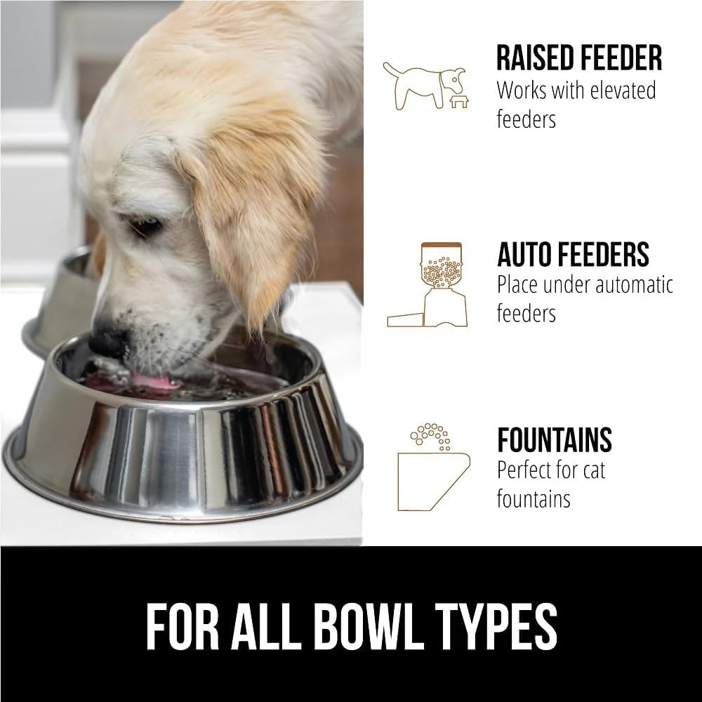 GORILLA GRIP Dog Food Mat, 100% Waterproof Silicone, 26x17 Navy