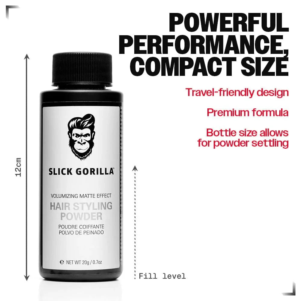 Slick Gorilla Hair Styling Powder for Men, Texture Powder 0.70 oz (20g)