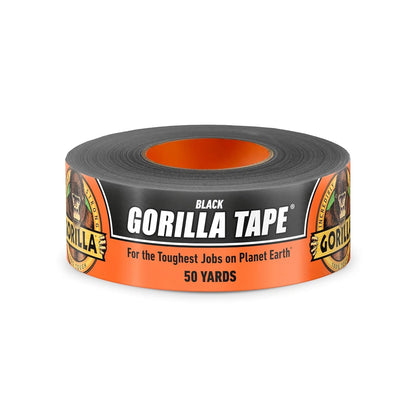 GORILLA Heavy Duty Duct Tape, Black, 1.88" x 50 yd, 1-Pack