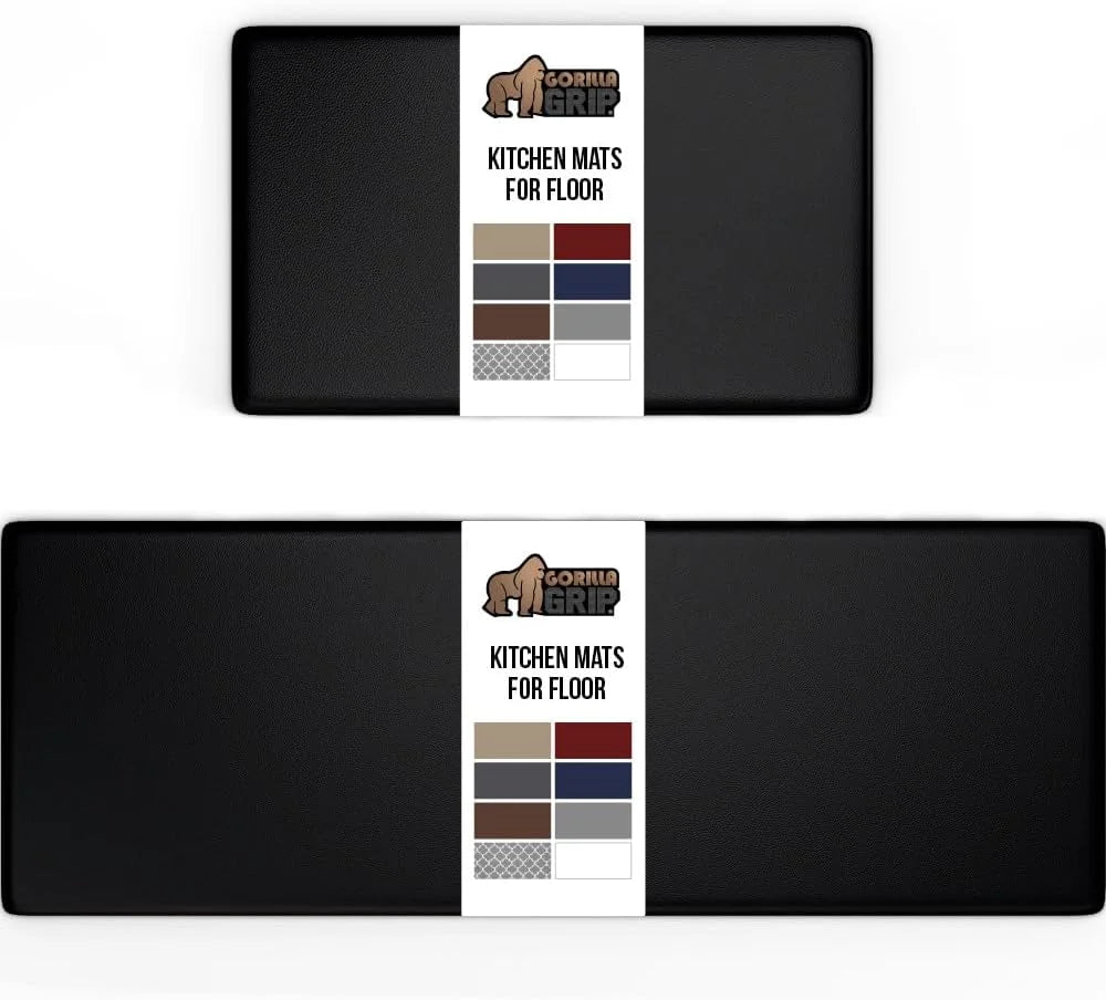 GORILLA GRIP Cushioned Antifatigue Kitchen Mat for Floor, 20x32, Charcoal