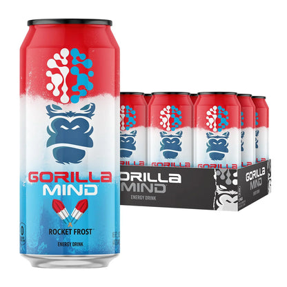 Gorilla Mind Energy Drink | 16oz, 12-Pack (Citrus Rain)