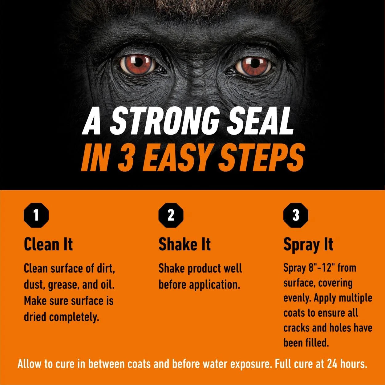 Gorilla Waterproofing Spray, Clear, 14 oz, 2-Pack, Flexible Sealant