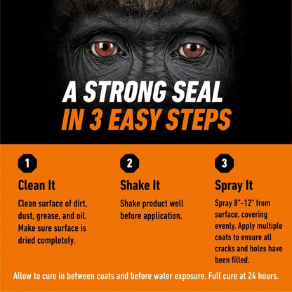 Gorilla Waterproofing Spray, Clear, 14 oz, 2-Pack, Flexible Sealant