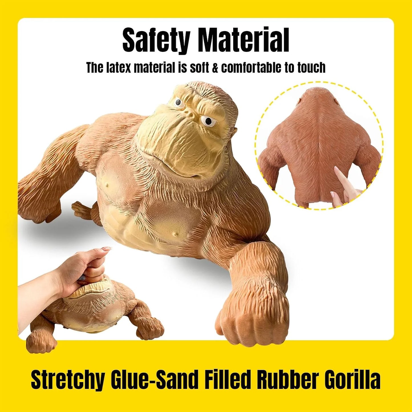 YHan Super Stretchy Gorilla Fidget Toy (Purple) Stretchy Monkey - Funny, Squishy & Perfect to Squeeze for Stress Relief - Ideal Gift for Kids