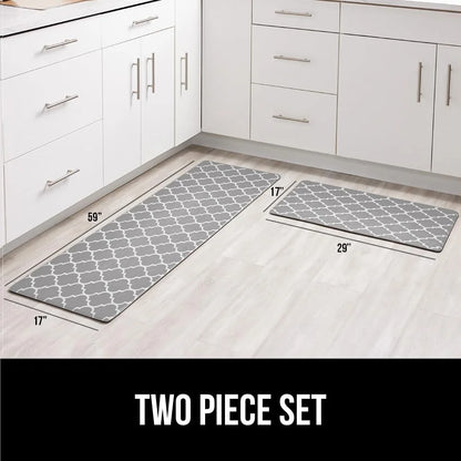 GORILLA GRIP Cushioned Antifatigue Kitchen Mat for Floor, 20x32, Charcoal
