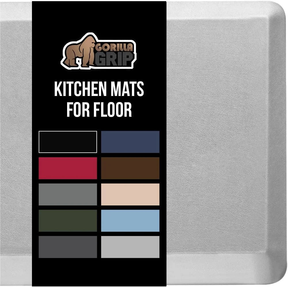 GORILLA GRIP Cushioned Antifatigue Kitchen Mat for Floor, 20x32, Charcoal
