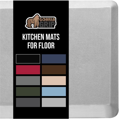 GORILLA GRIP Cushioned Antifatigue Kitchen Mat for Floor, 20x32, Charcoal