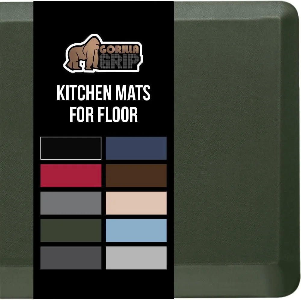 GORILLA GRIP Cushioned Antifatigue Kitchen Mat for Floor, 20x32, Charcoal