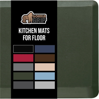 GORILLA GRIP Cushioned Antifatigue Kitchen Mat for Floor, 20x32, Charcoal