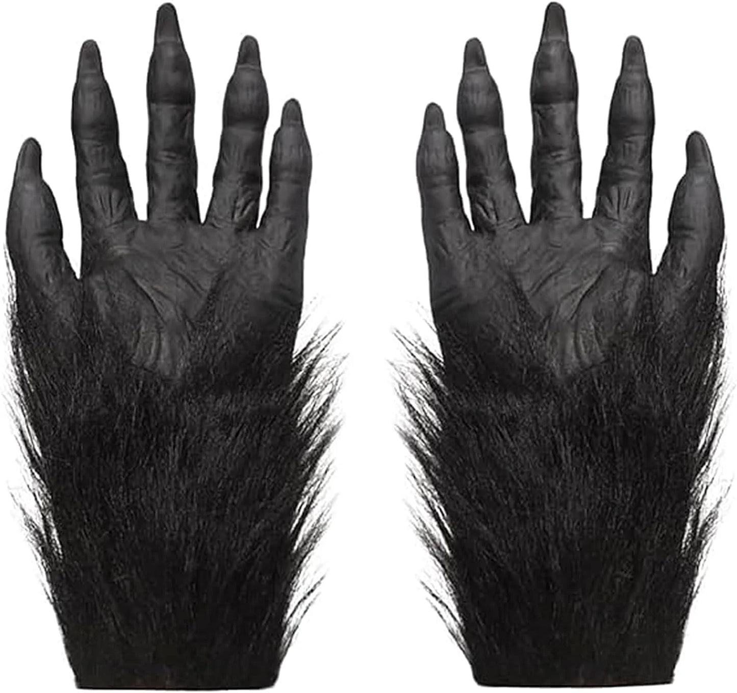 BXT Adults Lifelike Latex Halloween Ape Claws Animal Paws Gloves Mittens Cosplay Costume Props Furry Papion Gorilla Handwear