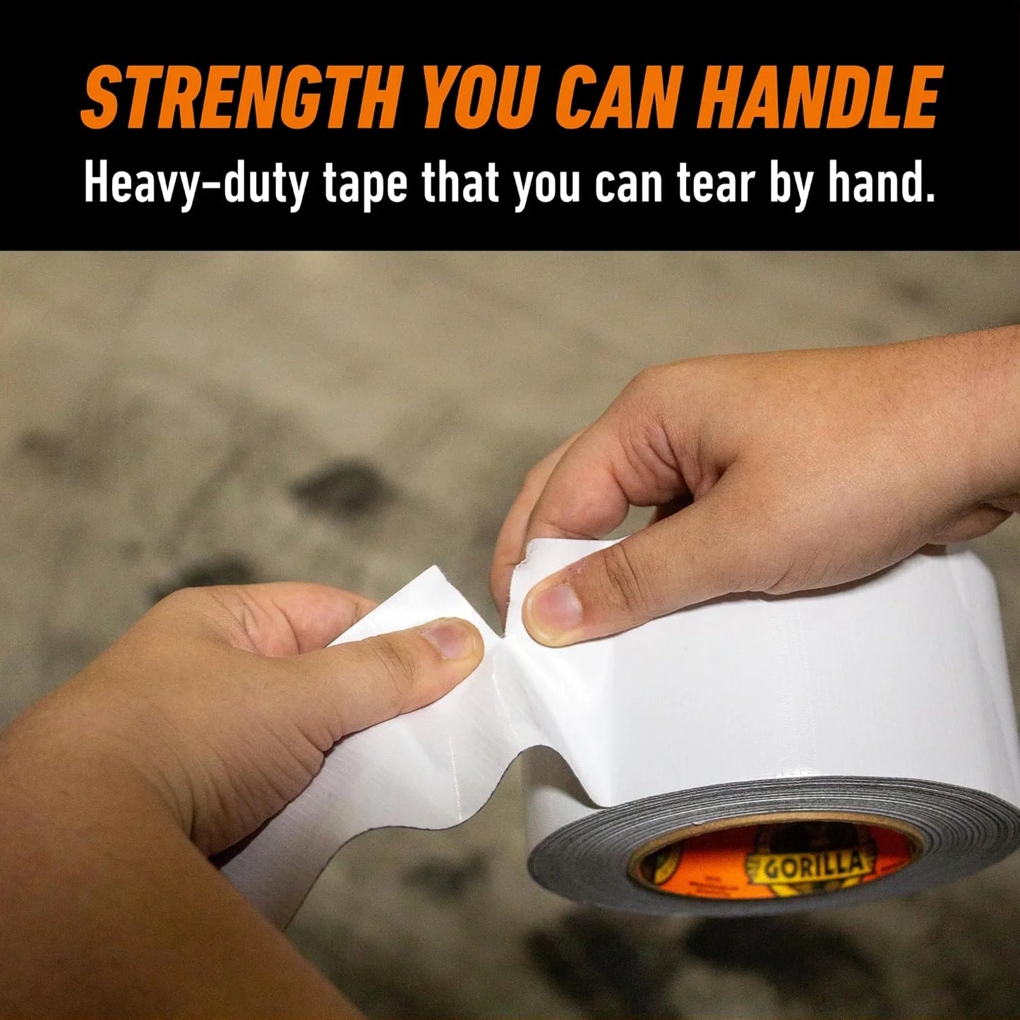 GORILLA Tape Tough & Wide, White, 2.88" x 25 yd