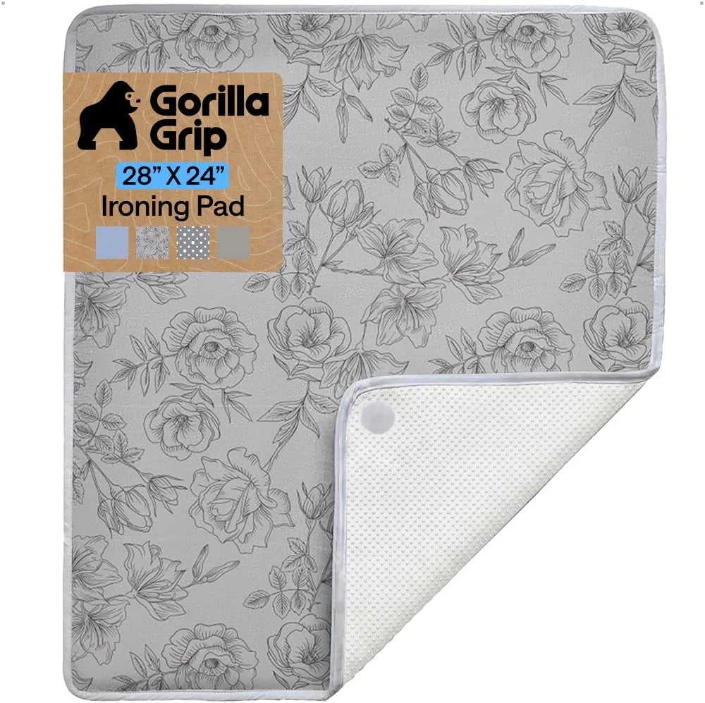 GORILLA GRIP Padded Ironing Board Cover, 15x54 Silver