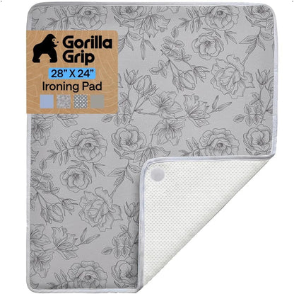 GORILLA GRIP Padded Ironing Board Cover, 15x54 Silver