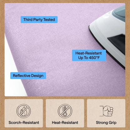 GORILLA GRIP Padded Ironing Board Cover, 15x54 Silver