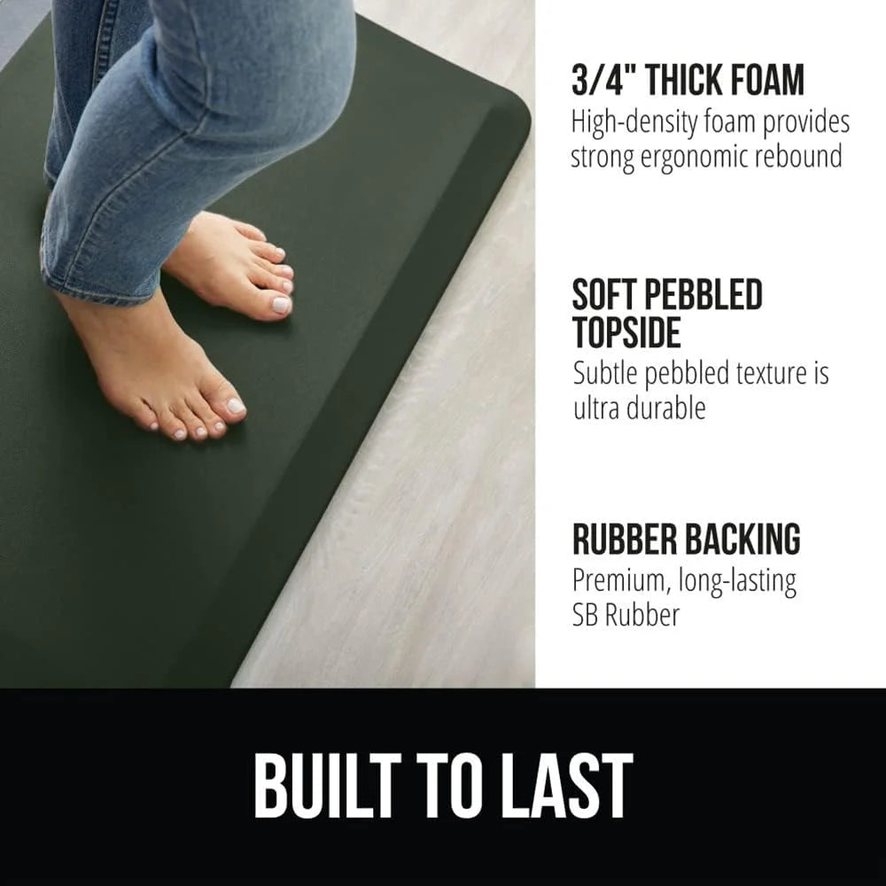 GORILLA GRIP Cushioned Antifatigue Kitchen Mat for Floor, 20x32, Charcoal