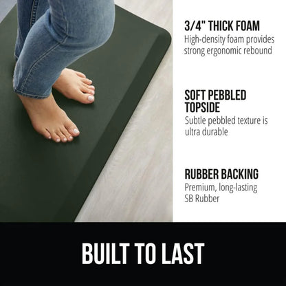 GORILLA GRIP Cushioned Antifatigue Kitchen Mat for Floor, 20x32, Charcoal