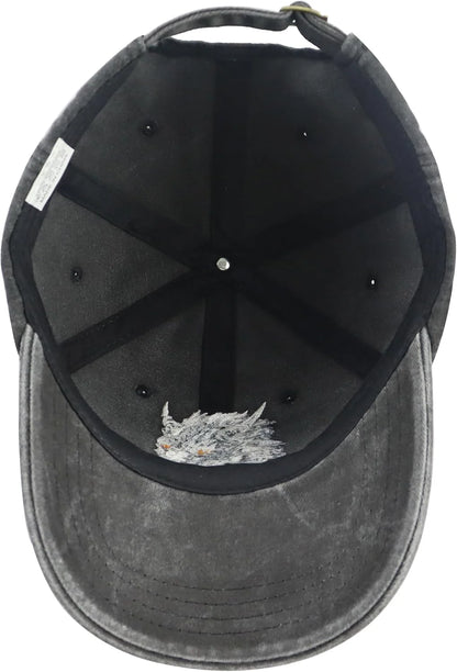 Unisex Adjustable Animal Hat for Men Women, Classic Cotton Wild Animals Embroidered Baseball Cap
