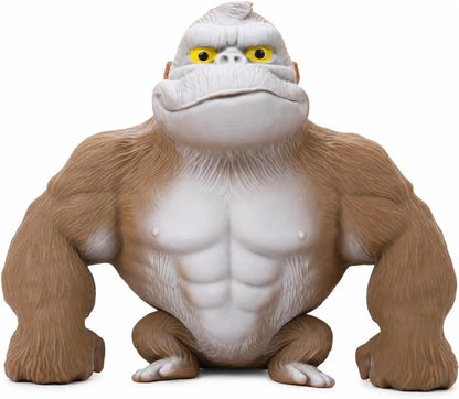 Stretchy Gorilla Fidget Toy, 5X Stretch Gray Gorilla Squeeze Toy, Sand Filled Squishy Stress Relief Toy for Kids & Adults, Fun Desk Toy, Ages 3+
