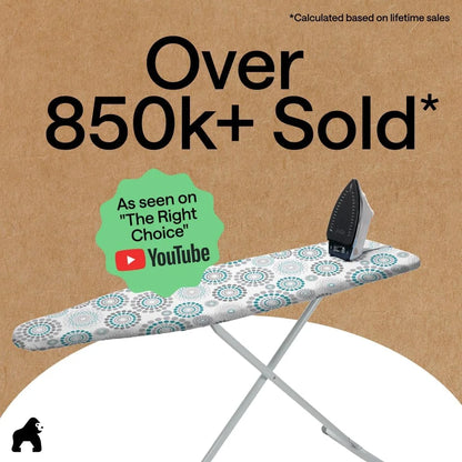 GORILLA GRIP Padded Ironing Board Cover, 15x54 Silver