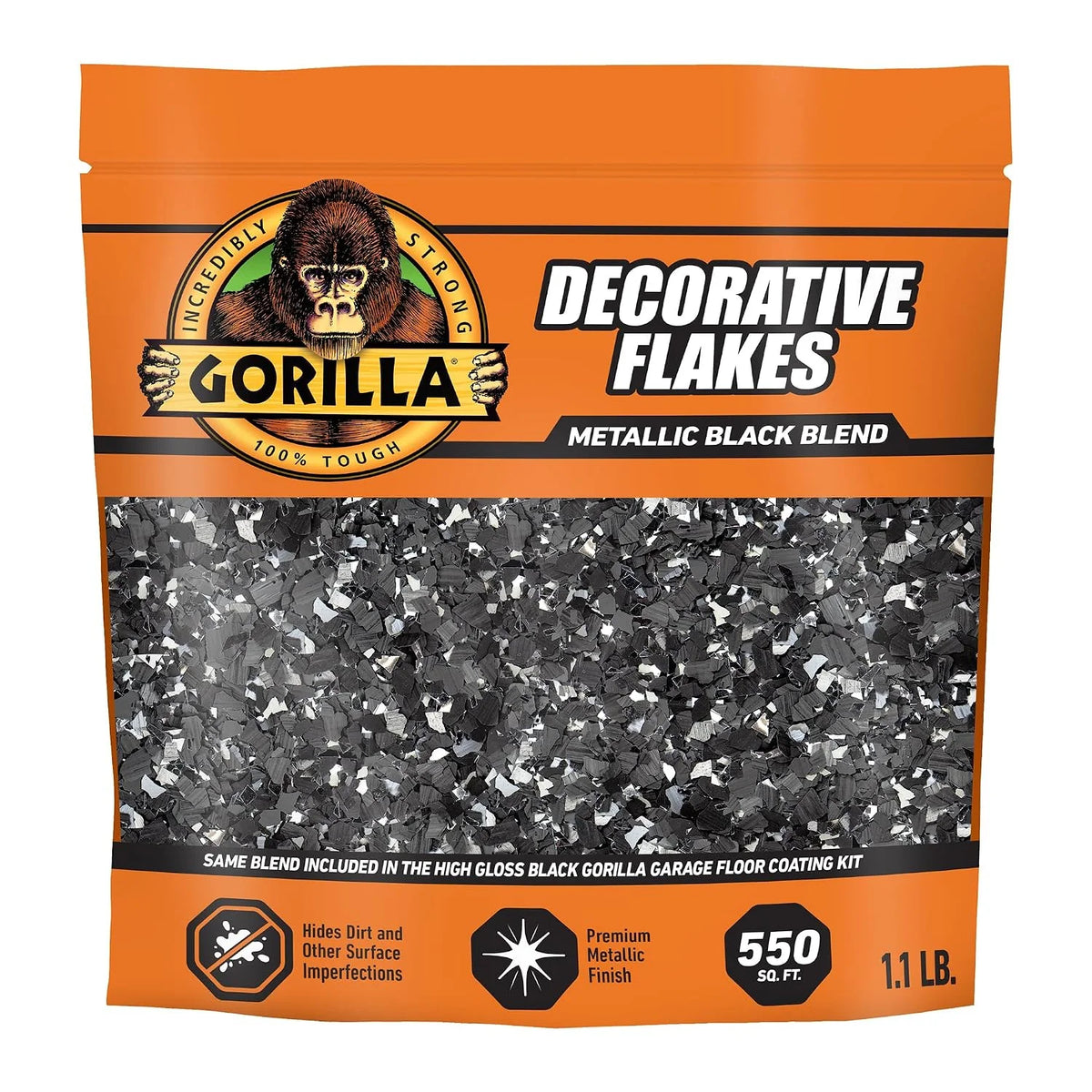 Gorilla Epoxy Garage Floor Coating Kit, 7 Pieces, 1-Car, Black Finish