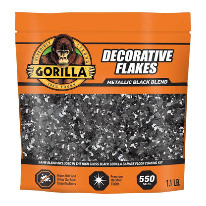 Gorilla Epoxy Garage Floor Coating Kit, 7 Pieces, 1-Car, Black Finish
