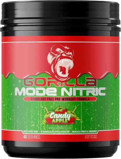 Gorilla Mode Nitric Stimulant Free Pre-Workout – Best Tasting and Most Effective Stimulant Free Pre-Workout/Massive Pumps · Vasodilation · Power / 688 Grams (Fruit Punch)