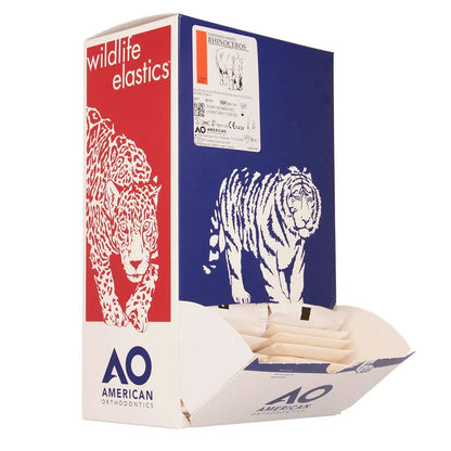 American Orthodontics Blue Whale Elastics, 5/16 in, 14 oz, Latex, Maximum