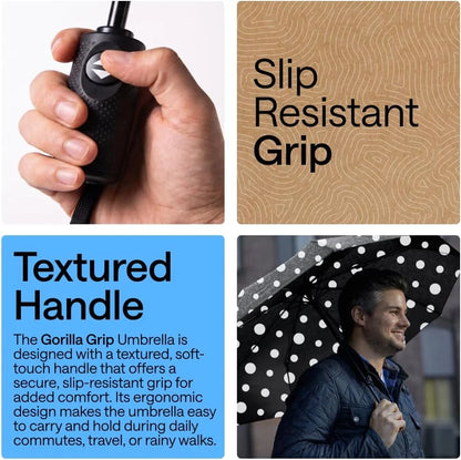 GORILLA GRIP Compact Travel Size Umbrella for Rain, Cats and Dogs