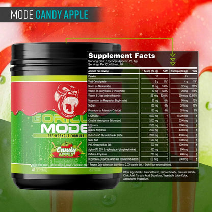 Gorilla Mode Pre Workout - Massive Pumps | 812g (BlackBerry Lemonade)