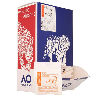 American Orthodontics Blue Whale Elastics, 5/16 in, 14 oz, Latex, Maximum