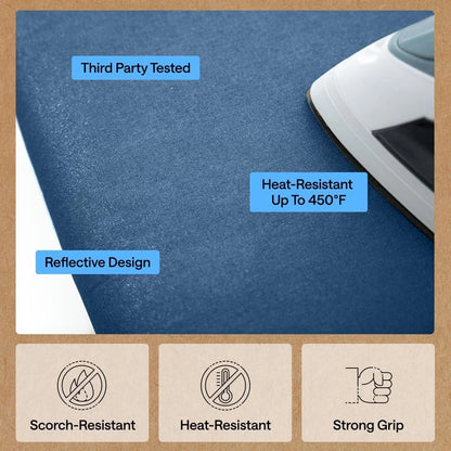 GORILLA GRIP Padded Ironing Board Cover, 15x54 Silver