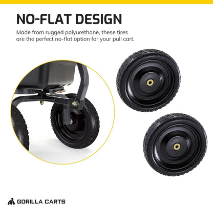 Gorilla Carts 10-Inch No-Flat Replacement Wheels, 4-Pack