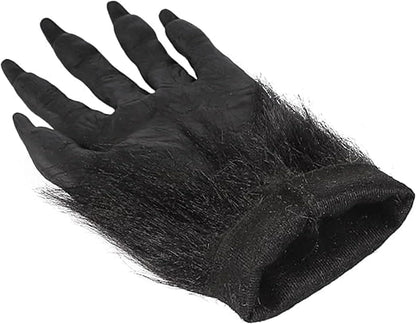 BXT Adults Lifelike Latex Halloween Ape Claws Animal Paws Gloves Mittens Cosplay Costume Props Furry Papion Gorilla Handwear