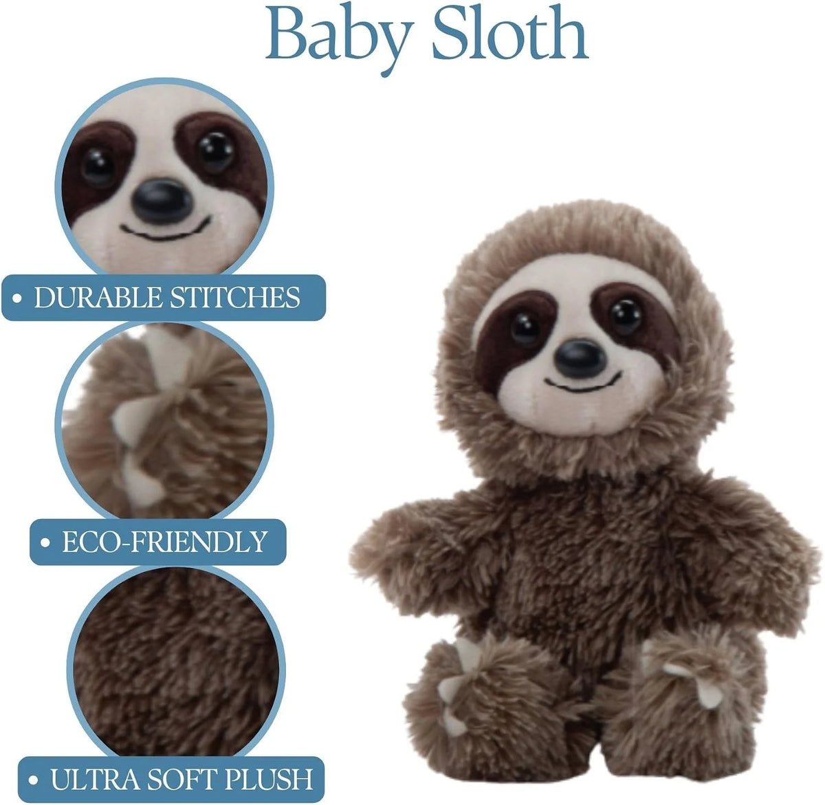 The Petting Zoo Wolf Stuffed Animal Plushie, Babiez, Kids Gifts, 6 in