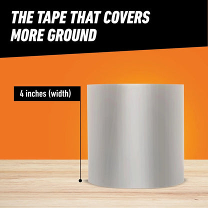 Gorilla Waterproof Patch & Seal Tape, Black Tape, 4" x 10' (Pack of 4) - Permanent Weather Resistant Seal for Leaks and Repairs