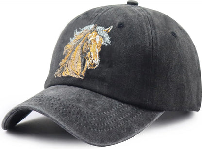 Unisex Adjustable Animal Hat for Men Women, Classic Cotton Wild Animals Embroidered Baseball Cap