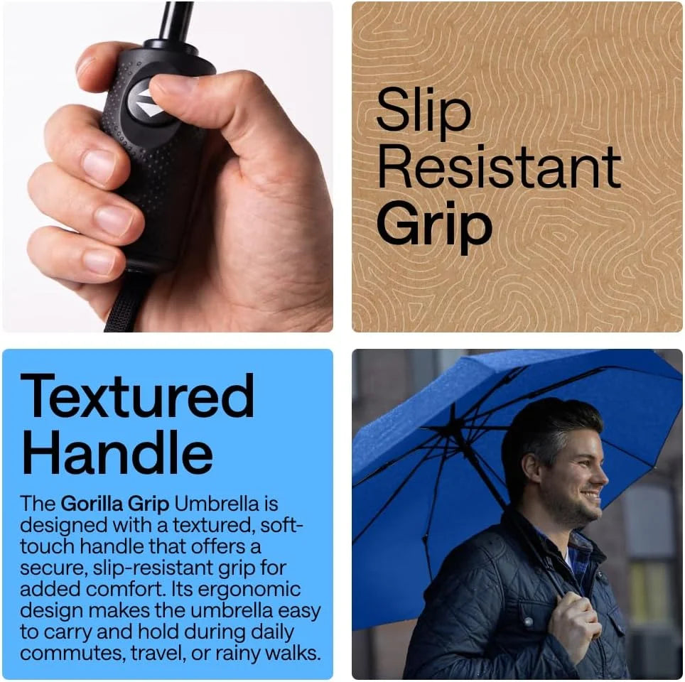 GORILLA GRIP Compact Travel Size Umbrella for Rain, Cats and Dogs