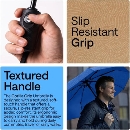 GORILLA GRIP Compact Travel Size Umbrella for Rain, Cats and Dogs