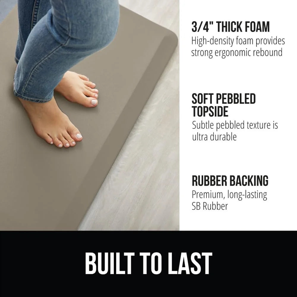 GORILLA GRIP Cushioned Antifatigue Kitchen Mat for Floor, 20x32, Charcoal