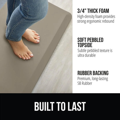 GORILLA GRIP Cushioned Antifatigue Kitchen Mat for Floor, 20x32, Charcoal