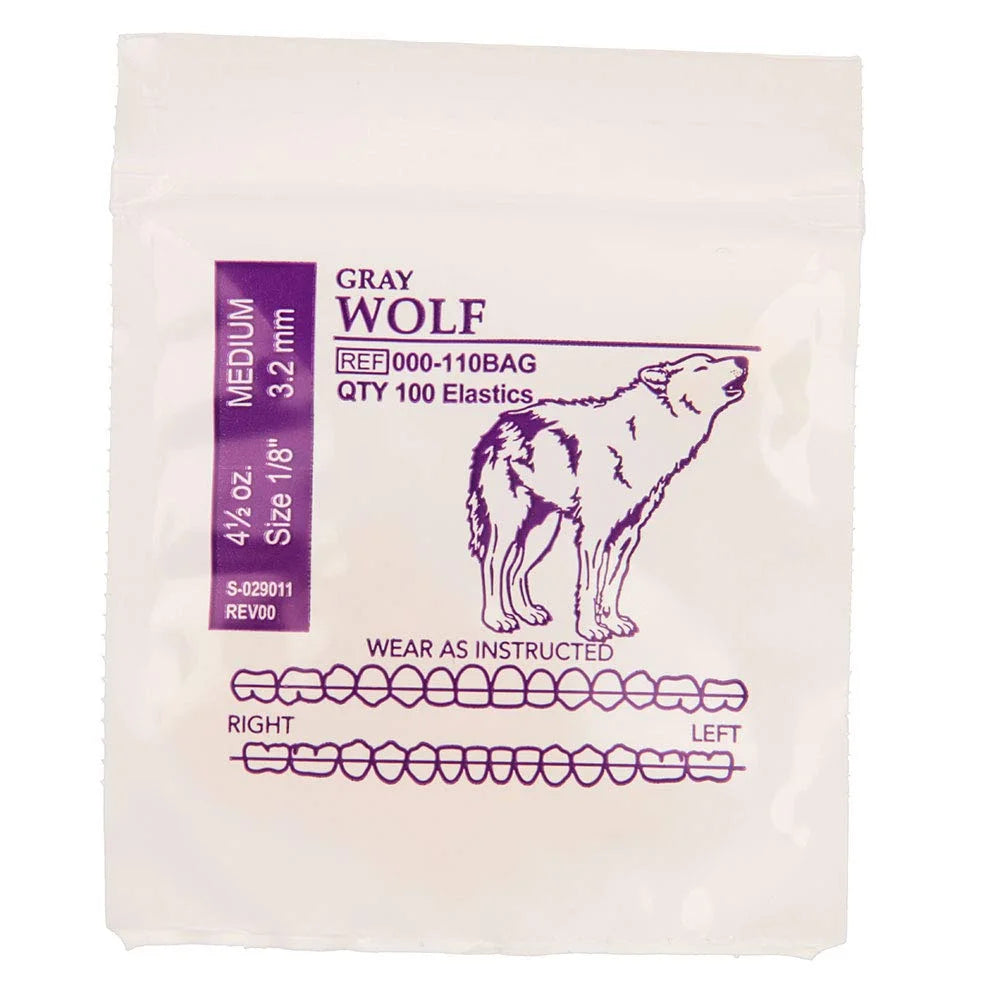 American Orthodontics Blue Whale Elastics, 5/16 in, 14 oz, Latex, Maximum