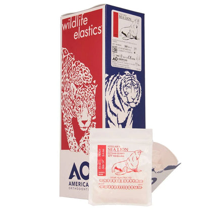 American Orthodontics Blue Whale Elastics, 5/16 in, 14 oz, Latex, Maximum