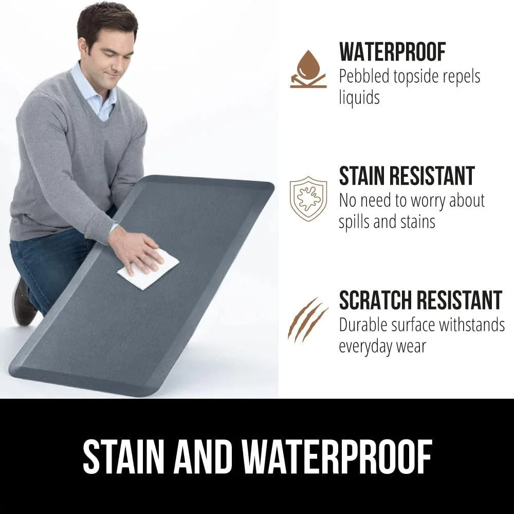 GORILLA GRIP Cushioned Antifatigue Kitchen Mat for Floor, 20x32, Charcoal