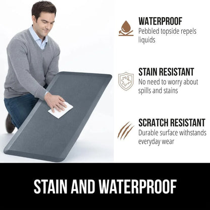 GORILLA GRIP Cushioned Antifatigue Kitchen Mat for Floor, 20x32, Charcoal