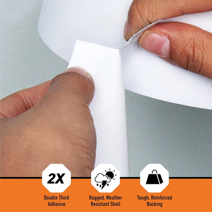 Gorilla Tape, White Duct Tape, 1.88" x 30 yd, White | (Pack of 12)