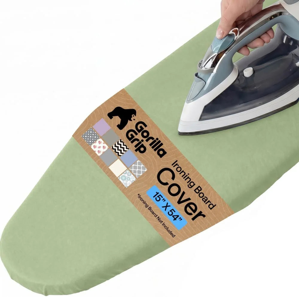 GORILLA GRIP Padded Ironing Board Cover, 15x54 Silver