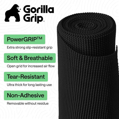 GORILLA GRIP powerGRIP Drawer Shelf and Cabinet Liner, 24"x30', Light Gray