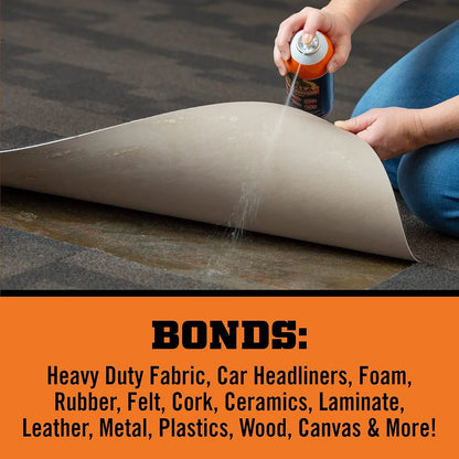 Gorilla Heavy Duty Spray Adhesive, Multi Purpose, Clear, 14 oz, 2-Pack